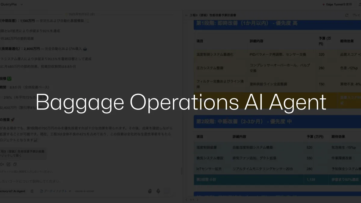 AIP 사용 사례: 수하물 운영 AI 에이전트